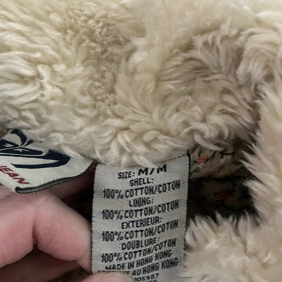 Y2K Roxy Jean Jacket Womens M Faux Fur Trim Gilmore Girls Lorelai 2000s Snap - Picture 9 of 9